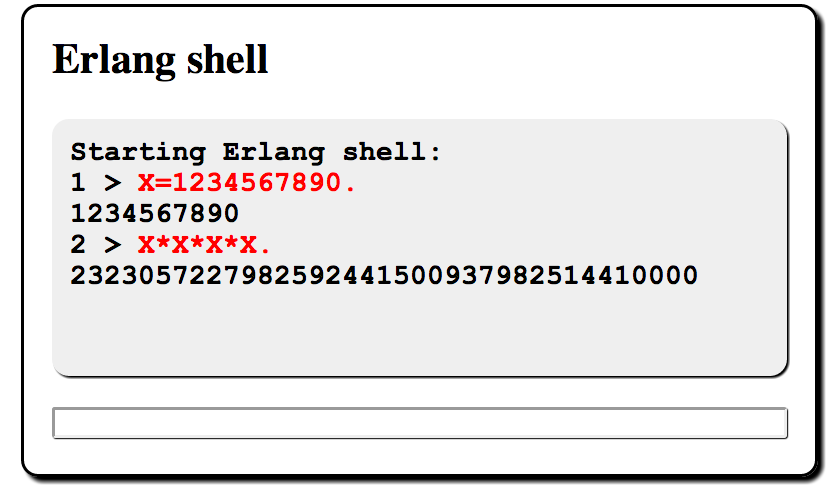 浏览器中的 Erlang shell