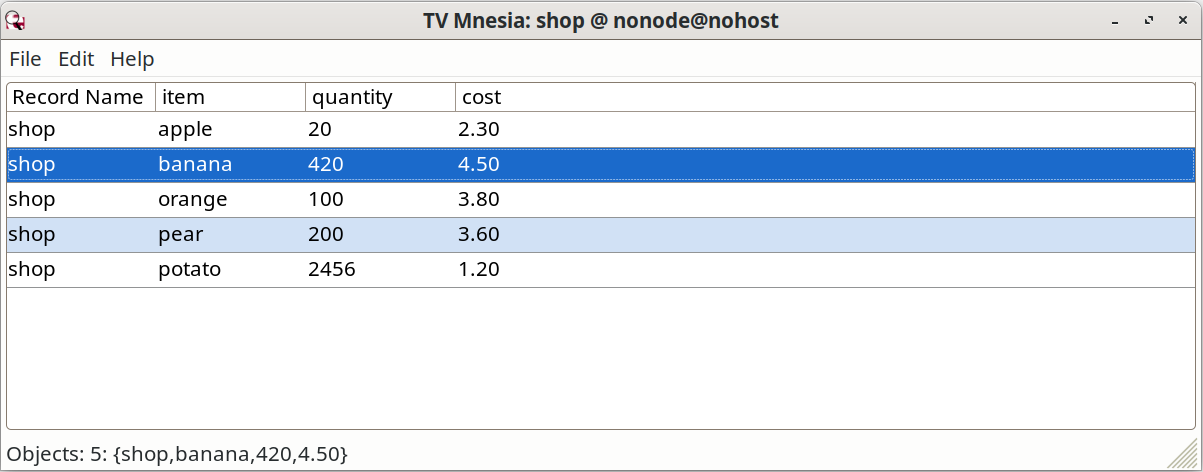 Erlang Observer Table Viewer